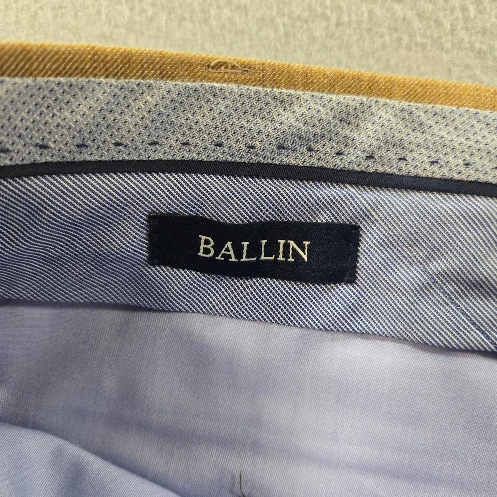 Ballin Dress Pants Mens 42 Tan Wool Linen Blend Flat Front Straight Leg Canada